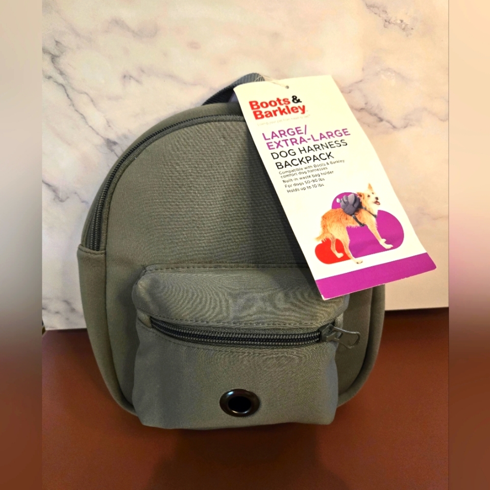 Boots & Barkley Gray Dog Backpack Large/Extra Large New